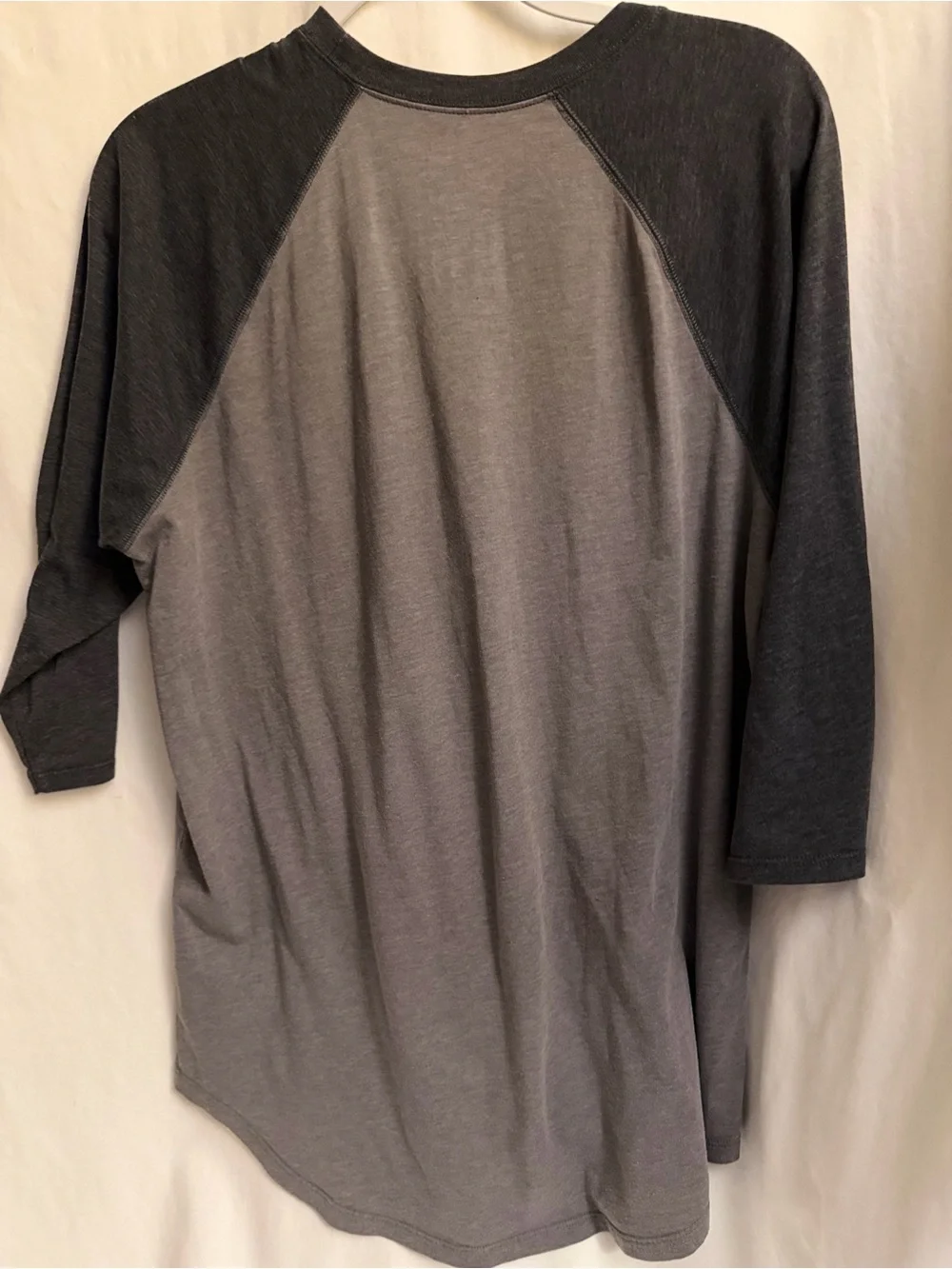 North Face shirt with two toned gray in men’s size Large